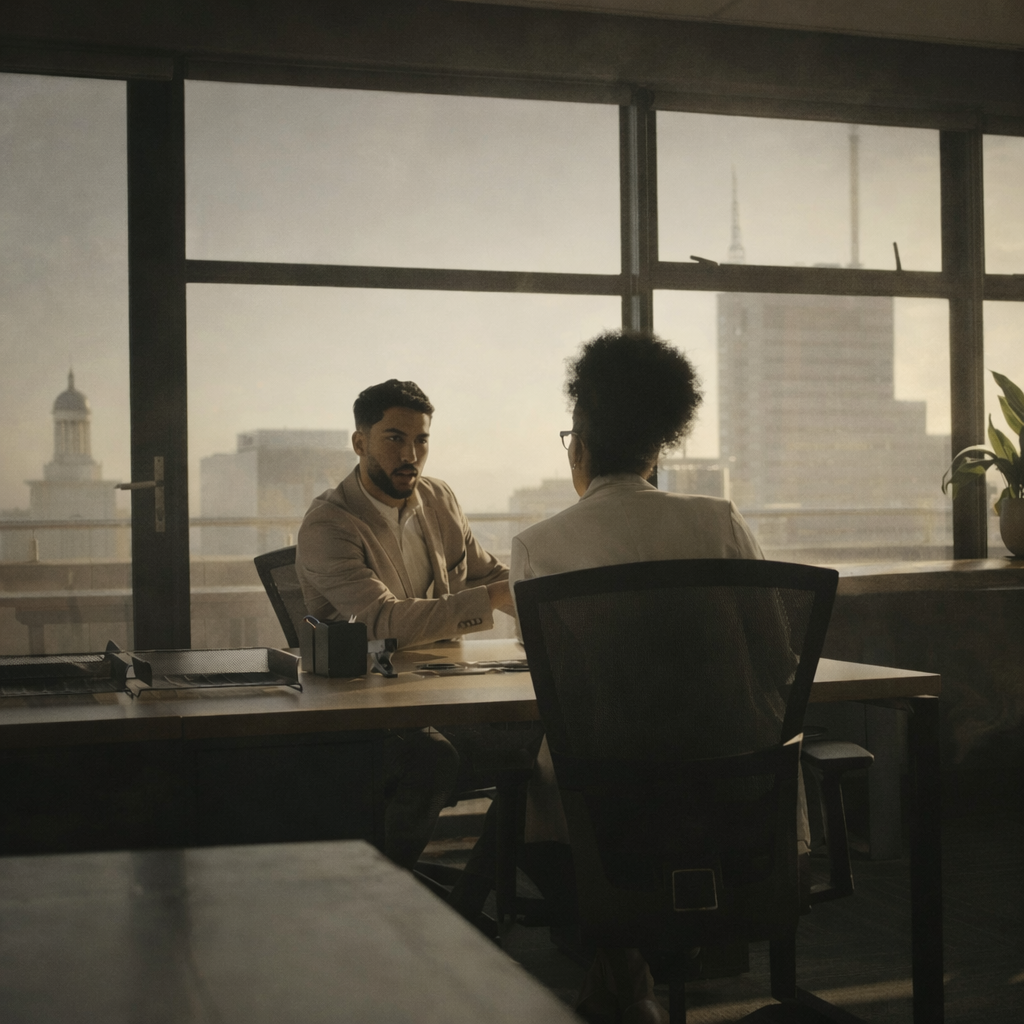 Lawyer Discussing Retaliation Claim With Client