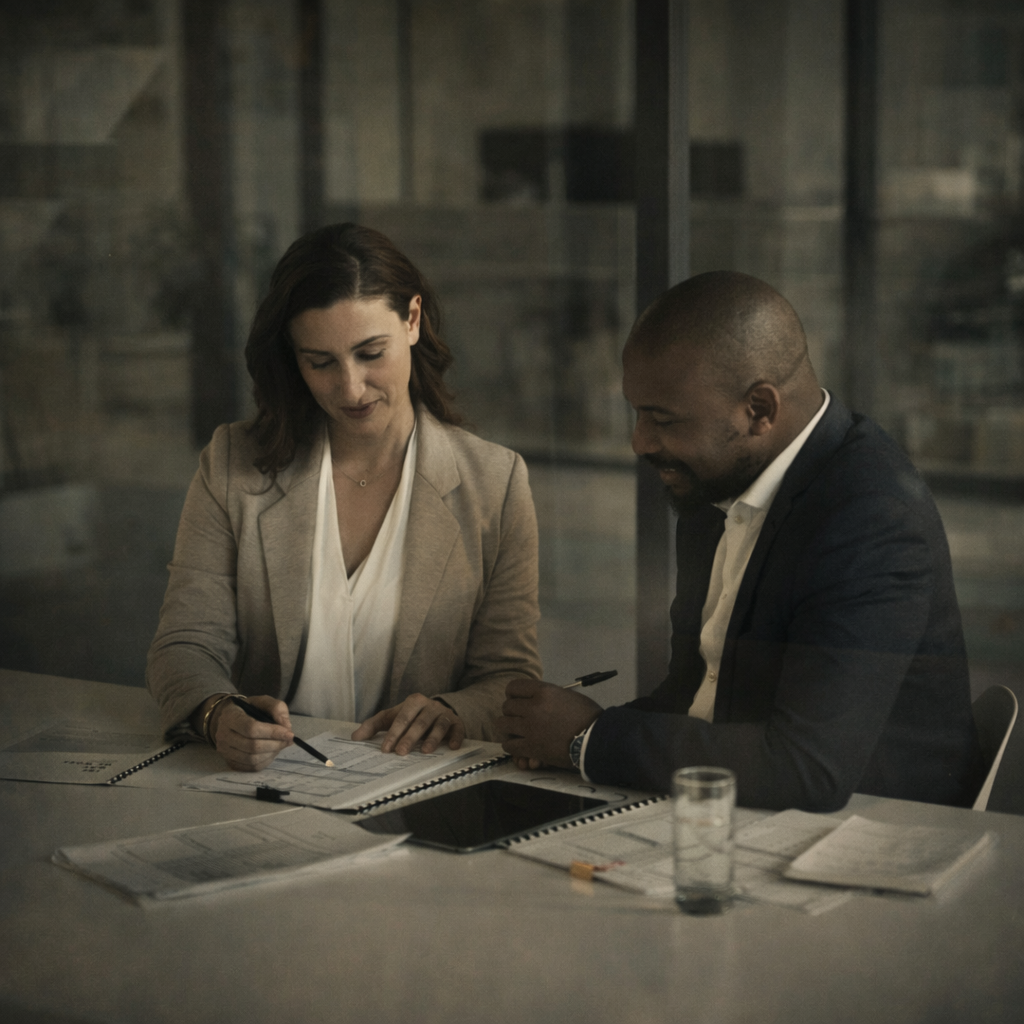 Man Discussing Wrongful Termination Rights With Lawyer